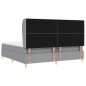vidaXL Box Spring Bed con Materasso in Grigio Chiaro, 200x200 cm, Tessuto vidaXL Box Spring Bed con Materasso in Grigio Chiaro, 200x200 cm, Tessuto