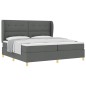 vidaXL Letto a Molle con Materasso Grigio Scuro 200x200 cm in Tessuto vidaXL Letto a Molle con Materasso Grigio Scuro 200x200 cm in Tessuto