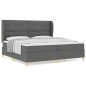vidaXL Letto a Molle con Materasso Grigio Scuro 200x200 cm in Tessuto vidaXL Letto a Molle con Materasso Grigio Scuro 200x200 cm in Tessuto