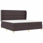 Letto a Box Spring con Materasso - Marrone Scuro, 200x200 cm, Tessuto