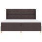 Letto a Box Spring con Materasso - Marrone Scuro, 200x200 cm, Tessuto