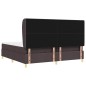 Letto a Box Spring con Materasso - Marrone Scuro, 200x200 cm, Tessuto