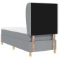 vidaXL Letto a Box con Materasso Grigio Chiaro 80x200 cm Tessuto
