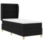 vidaXL Letto Box con Materasso Nero 80x200 cm Tessuto vidaXL Letto Box con Materasso Nero 80x200 cm Tessuto