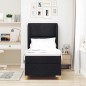 vidaXL Letto Box con Materasso Nero 80x200 cm Tessuto vidaXL Letto Box con Materasso Nero 80x200 cm Tessuto
