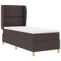 Letto a Box Spring con Materasso vidaXL Marrone Scuro 80x200 cm Tessuto Letto a Box Spring con Materasso vidaXL Marrone Scuro 80x200 cm Tessuto