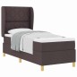 Letto a Box Spring con Materasso vidaXL Marrone Scuro 80x200 cm Tessuto Letto a Box Spring con Materasso vidaXL Marrone Scuro 80x200 cm Tessuto