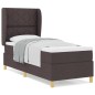 Letto a Box Spring con Materasso vidaXL Marrone Scuro 80x200 cm Tessuto Letto a Box Spring con Materasso vidaXL Marrone Scuro 80x200 cm Tessuto