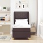 Letto a Box Spring con Materasso vidaXL Marrone Scuro 80x200 cm Tessuto Letto a Box Spring con Materasso vidaXL Marrone Scuro 80x200 cm Tessuto