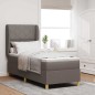 vidaXL Letto Box Spring con Materasso Tortora 80x200 cm Tessuto vidaXL Letto Box Spring con Materasso Tortora 80x200 cm Tessuto