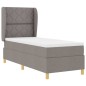 vidaXL Letto Box Spring con Materasso Tortora 80x200 cm Tessuto vidaXL Letto Box Spring con Materasso Tortora 80x200 cm Tessuto