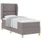 vidaXL Letto Box Spring con Materasso Tortora 80x200 cm Tessuto vidaXL Letto Box Spring con Materasso Tortora 80x200 cm Tessuto