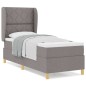 vidaXL Letto Box Spring con Materasso Tortora 80x200 cm Tessuto vidaXL Letto Box Spring con Materasso Tortora 80x200 cm Tessuto