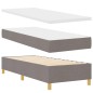 vidaXL Letto Box Spring con Materasso Tortora 80x200 cm Tessuto vidaXL Letto Box Spring con Materasso Tortora 80x200 cm Tessuto