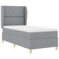 letto Box Spring vidaXL con materasso - Grigio chiaro - 90x200 cm in tessuto letto Box Spring vidaXL con materasso - Grigio chiaro - 90x200 cm in tessuto