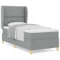 letto Box Spring vidaXL con materasso - Grigio chiaro - 90x200 cm in tessuto letto Box Spring vidaXL con materasso - Grigio chiaro - 90x200 cm in tessuto