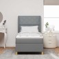 letto Box Spring vidaXL con materasso - Grigio chiaro - 90x200 cm in tessuto letto Box Spring vidaXL con materasso - Grigio chiaro - 90x200 cm in tessuto