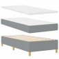 letto Box Spring vidaXL con materasso - Grigio chiaro - 90x200 cm in tessuto letto Box Spring vidaXL con materasso - Grigio chiaro - 90x200 cm in tessuto