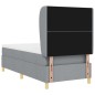 letto Box Spring vidaXL con materasso - Grigio chiaro - 90x200 cm in tessuto letto Box Spring vidaXL con materasso - Grigio chiaro - 90x200 cm in tessuto