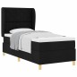vidaXL Letto Box Spring con Materasso Nero 90x200 cm Tessuto