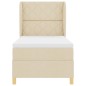 vidaXL Letto a Box Con Materasso Crema 90x200 cm Tessuto vidaXL Letto a Box Con Materasso Crema 90x200 cm Tessuto
