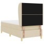vidaXL Letto a Box Con Materasso Crema 90x200 cm Tessuto vidaXL Letto a Box Con Materasso Crema 90x200 cm Tessuto