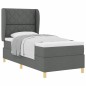 Letto con Box Spring e Materasso vidaXL Grigio Scuro 100x200 cm Tessuto Letto con Box Spring e Materasso vidaXL Grigio Scuro 100x200 cm Tessuto