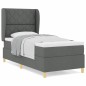 Letto con Box Spring e Materasso vidaXL Grigio Scuro 100x200 cm Tessuto Letto con Box Spring e Materasso vidaXL Grigio Scuro 100x200 cm Tessuto