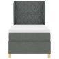 Letto con Box Spring e Materasso vidaXL Grigio Scuro 100x200 cm Tessuto Letto con Box Spring e Materasso vidaXL Grigio Scuro 100x200 cm Tessuto