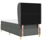 Letto con Box Spring e Materasso vidaXL Grigio Scuro 100x200 cm Tessuto Letto con Box Spring e Materasso vidaXL Grigio Scuro 100x200 cm Tessuto