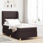 vidaXL Letto con Box Spring e Materasso Marrone Scuro 100x200 cm Tessuto vidaXL Letto con Box Spring e Materasso Marrone Scuro 100x200 cm Tessuto