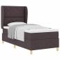 vidaXL Letto con Box Spring e Materasso Marrone Scuro 100x200 cm Tessuto vidaXL Letto con Box Spring e Materasso Marrone Scuro 100x200 cm Tessuto