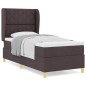 vidaXL Letto con Box Spring e Materasso Marrone Scuro 100x200 cm Tessuto vidaXL Letto con Box Spring e Materasso Marrone Scuro 100x200 cm Tessuto