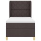 vidaXL Letto con Box Spring e Materasso Marrone Scuro 100x200 cm Tessuto vidaXL Letto con Box Spring e Materasso Marrone Scuro 100x200 cm Tessuto