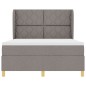 Letto a Molla Box con Materasso Tortora 140x190 cm Tessuto Letto a Molla Box con Materasso Tortora 140x190 cm Tessuto