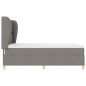 Letto a Molla Box con Materasso Tortora 140x190 cm Tessuto Letto a Molla Box con Materasso Tortora 140x190 cm Tessuto