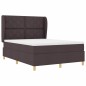 Letto Box Spring con Materasso vidaXL Marrone Scuro 140x200 cm Tessuto Letto Box Spring con Materasso vidaXL Marrone Scuro 140x200 cm Tessuto
