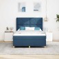 vidaXL Letto con contenitore e materasso - Blu - 140x200 cm - Tessuto