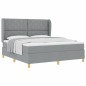 letto a molle vitaXL con materasso grigio chiaro 180x200 cm in tessuto