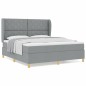 letto a molle vitaXL con materasso grigio chiaro 180x200 cm in tessuto