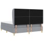 letto a molle vitaXL con materasso grigio chiaro 180x200 cm in tessuto
