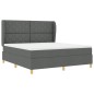vidaXL Letto con Materasso - Grigio Scuro, 180x200 cm, Tessuto vidaXL Letto con Materasso - Grigio Scuro, 180x200 cm, Tessuto
