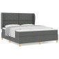 vidaXL Letto con Materasso - Grigio Scuro, 180x200 cm, Tessuto vidaXL Letto con Materasso - Grigio Scuro, 180x200 cm, Tessuto
