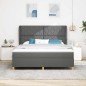 vidaXL Letto con Materasso - Grigio Scuro, 180x200 cm, Tessuto vidaXL Letto con Materasso - Grigio Scuro, 180x200 cm, Tessuto