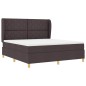 vidaXL Letto Box Spring con Materasso Marrone Scuro 180x200 cm Tessuto
