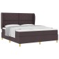 vidaXL Letto Box Spring con Materasso Marrone Scuro 180x200 cm Tessuto