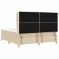 vidaXL Letto Box Spring con Materasso Crema 180x200 cm Tessuto vidaXL Letto Box Spring con Materasso Crema 180x200 cm Tessuto