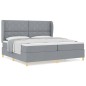 vidaXL Letto a Box Spring con Materasso Grigio Chiaro 200x200 cm Tessuto vidaXL Letto a Box Spring con Materasso Grigio Chiaro 200x200 cm Tessuto