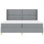 vidaXL Letto a Box Spring con Materasso Grigio Chiaro 200x200 cm Tessuto vidaXL Letto a Box Spring con Materasso Grigio Chiaro 200x200 cm Tessuto