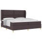 vidaXL Letto Box Spring con Materasso Marrone Scuro 200x200 cm Tessuto vidaXL Letto Box Spring con Materasso Marrone Scuro 200x200 cm Tessuto